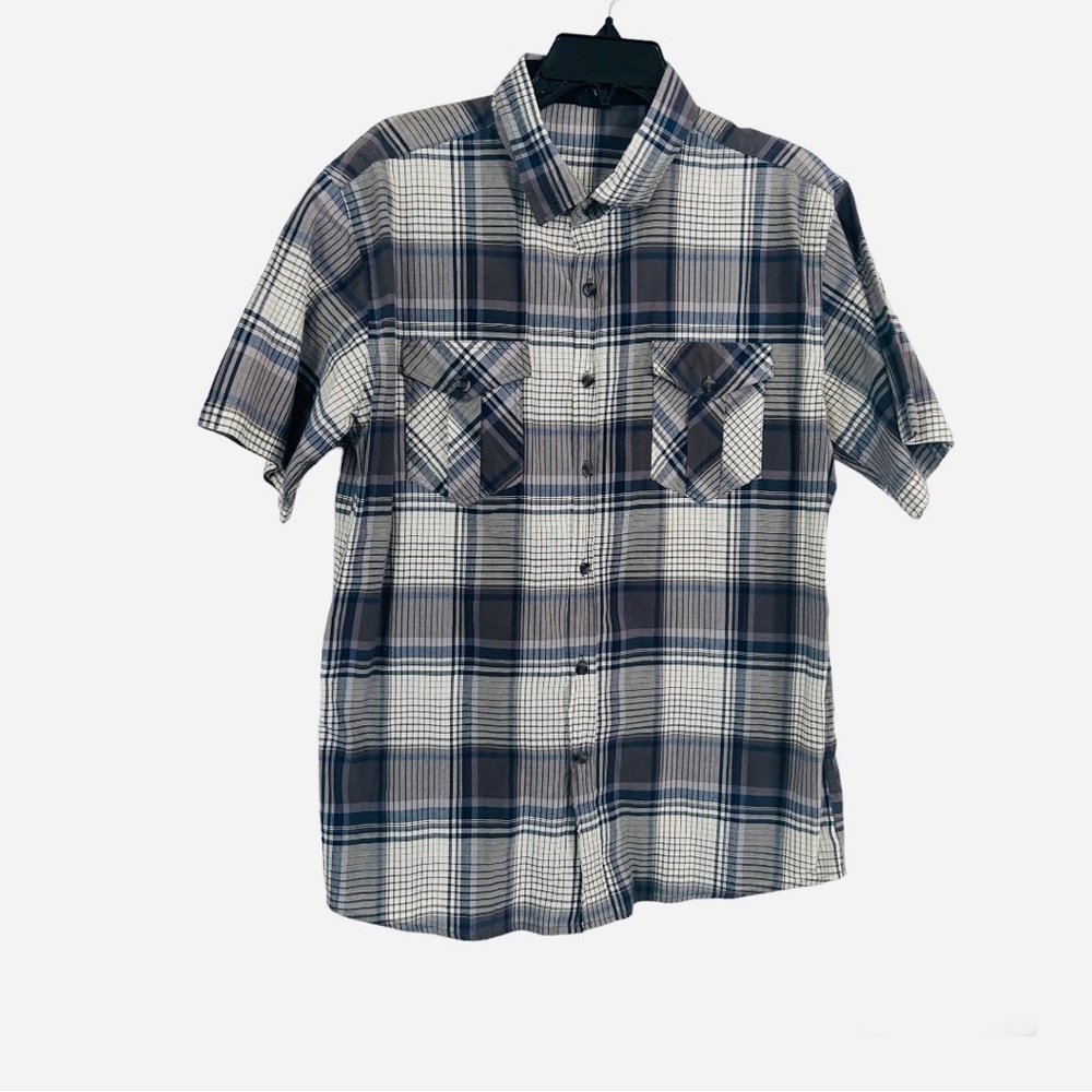 Men’s Grey Short Sleeves Shirt Size Large